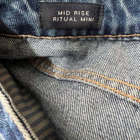 Habitual Girl Distressed Jean Mini Big Girl Size 14 Denim High Lo Skirt NWT - Picture 5 of 6